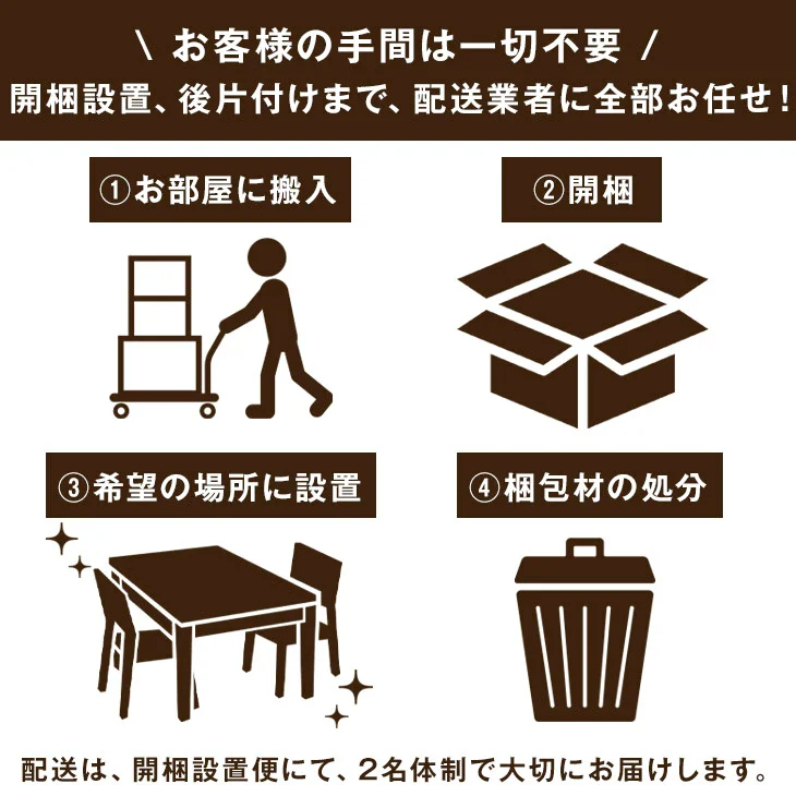 【ベッド(引出し収納・跳ね上げ式)※なし※専用】ベッド開梱設置サービス 【組立品・沖縄本島以外の離島は対象外】【後払/時間指定NG】〔00000010〕 - Image 4