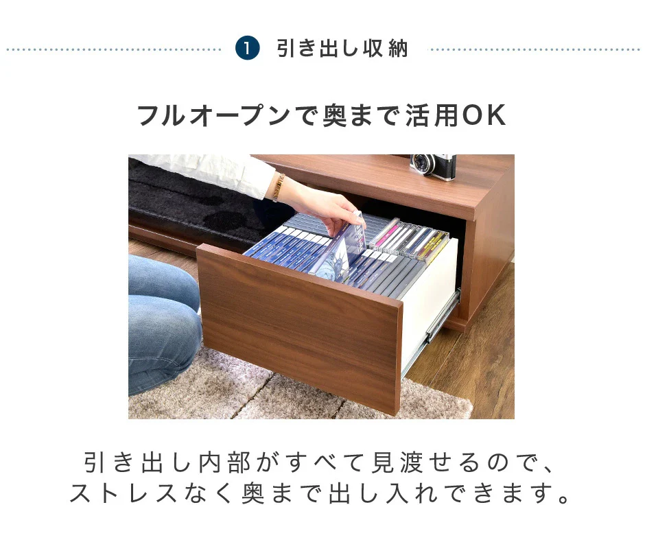 ［幅180cm］国産 完成品 テレビ台 *GOD-TG* ロータイプ 32型 ～ 65型 【超大型商品】 〔01070306〕 - Image 11