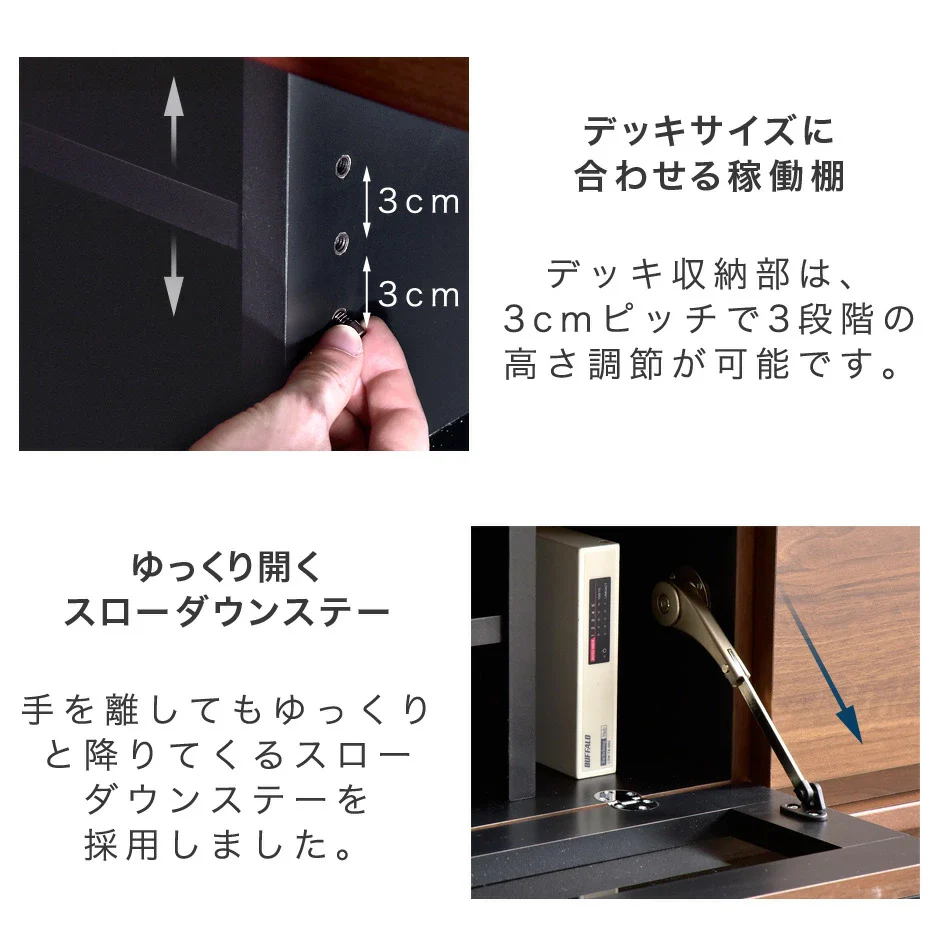 ［幅180cm］国産 完成品 テレビ台 *GOD-TG* ロータイプ 32型 ～ 65型 【超大型商品】 〔01070306〕 - Image 14