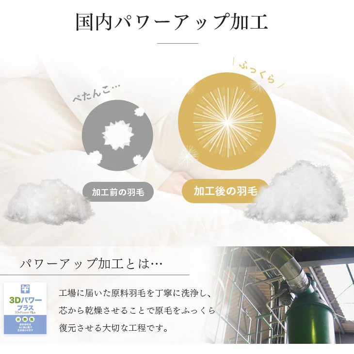 ［シングルロング・2枚組］においの少ないグースダウン 洗える ダウンケット 日本製 ホワイトグースダウン 93％ 0.3kg 肌掛け布団 夏 夏用 布団〔10106464〕 - Image 13