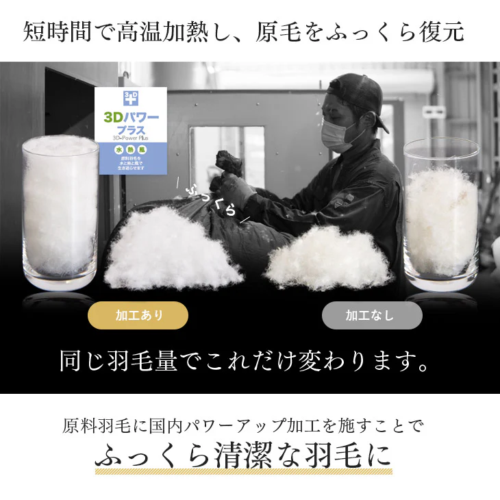 ［シングルロング・2枚組］においの少ないグースダウン 洗える ダウンケット 日本製 ホワイトグースダウン 93％ 0.3kg 肌掛け布団 夏 夏用 布団〔10106464〕 - Image 14