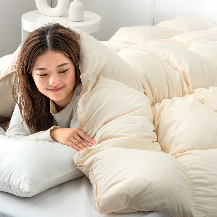 【クリアランス】[シングル] 大増量1.3kg 羽毛布団 ホワイトグースダウン93％ CILゴールドラベル 二層キルト 400dp以上 かさ高165mm以上 7年保証 日本製 〔10119043〕 - Image 22