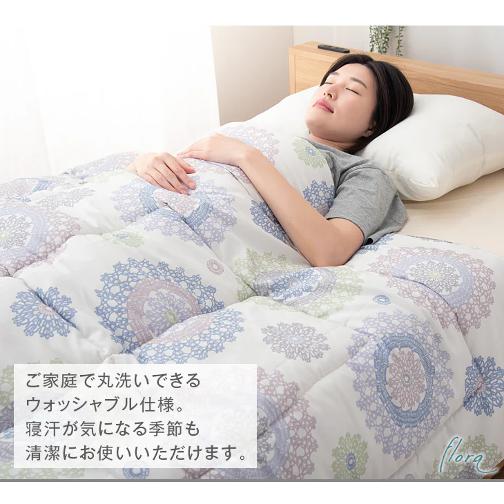 [ダブルロング]  肌掛け布団 洗える 国産 ウォッシュロン 掛け布団 夏 夏用 布団〔10119098〕 - Image 12