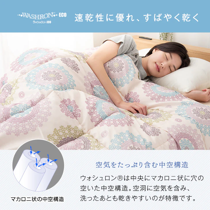 [ダブルロング]  肌掛け布団 洗える 国産 ウォッシュロン 掛け布団 夏 夏用 布団〔10119098〕 - Image 6