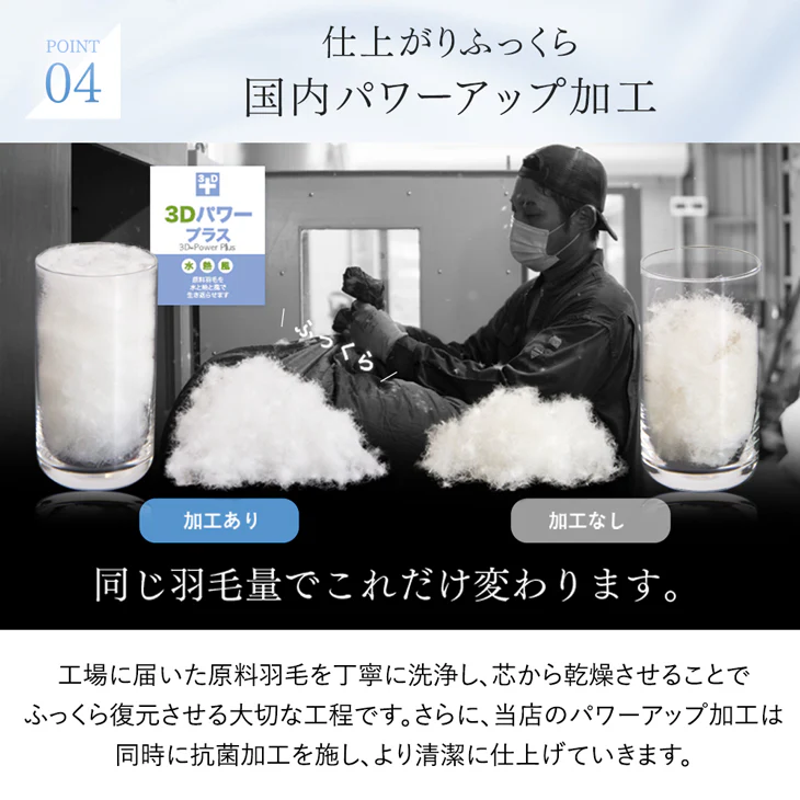 [シングルロング・2枚組]ポーランド産 マザーグース 95% 洗える ダウンケット 日本製 肌掛け布団 羽毛肌掛け布団 夏 夏用 布団〔10119275〕 - Image 13