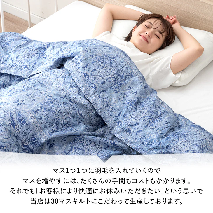 [シングルロング] においの少ないグースダウン 洗える ダウンケット 日本製 ホワイトグースダウン 93％ 0.3kg 肌掛け布団 夏 夏用 布団〔10119344〕 - Image 10