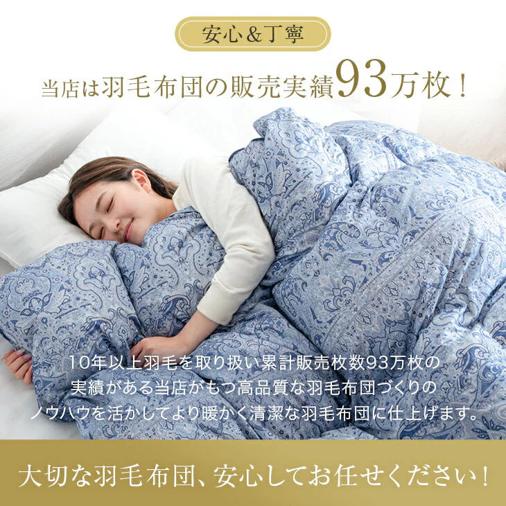 ［ダブル］羽毛布団 リフォーム 打ち直し プレミアムタイプ〔11156736〕 - Image 7