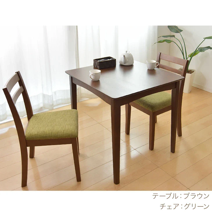 ［幅75］2人掛け ダイニングテーブル3点セット  ダイニングテーブル+チェア 木製 コンパクト〔11719137〕 - Image 17
