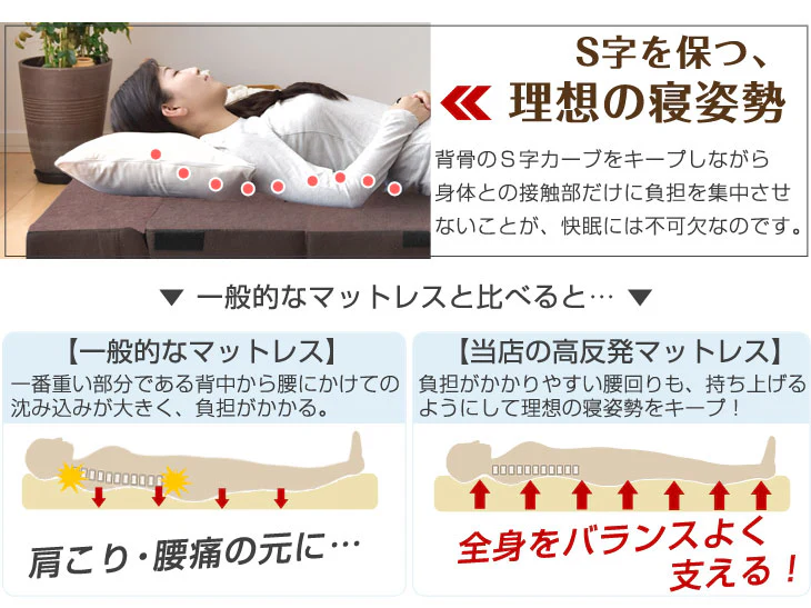 [シングル] 1人掛け 4WAY 高反発 ソファになるマットレス 竹炭入 消臭効果 ソファベッド〔13810113〕 - Image 9