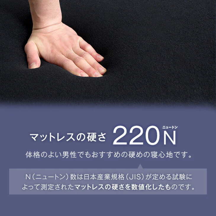 [セミダブル］男の高反発 マットレス 極厚20cm 竹炭 消臭 3つ折り 高密度30D〔13810151〕 - Image 13