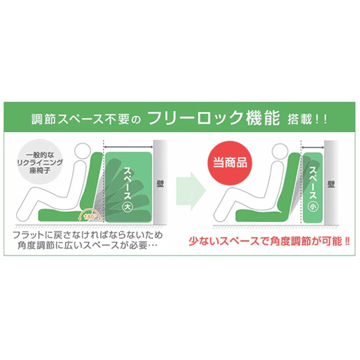 座椅子 ハイバック 低反発 42段階 リクライニング座椅子 チェア 〔15210015〕 - Image 5