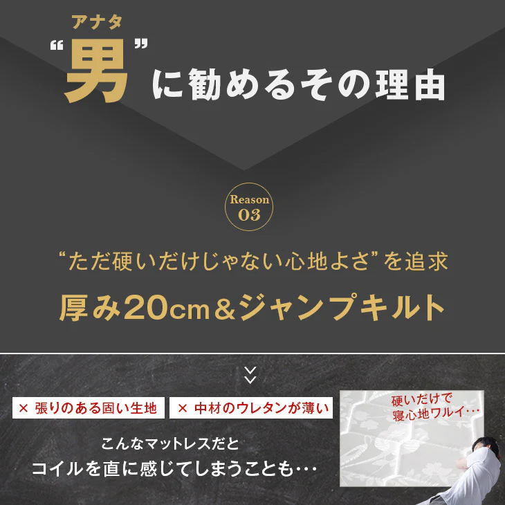 [シングル］男のボンネルコイル マットレス 厚み20cm メッシュ 硬め〔17800066〕 - Image 15