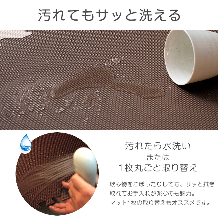 ≪130万set突破≫［6畳］ジョイントマット 32枚 大判59cm 1級防音 抗菌 防臭 7物質検査 床暖房対応 おしゃれ プレイマット〔18700001〕 - Image 9