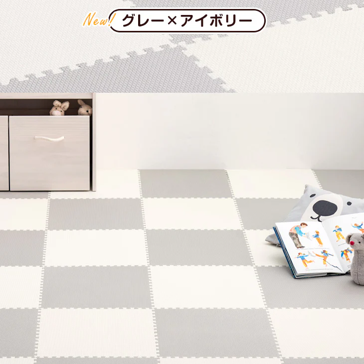 【アウトレット キャンセル戻り品】 6畳 ジョイントマット 32枚 大判59cm 1級防音 抗菌 防臭 7物質検査 床暖房対応 おしゃれ プレイマット〔1870000167out・out2681〕 - Image 14