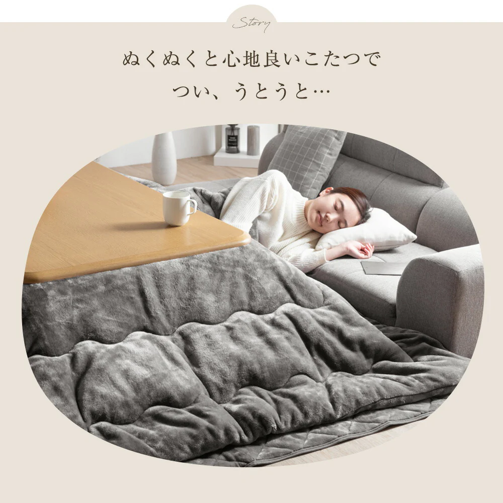 【クリアランス】［ダブル］［極暖タイプ］ もはや、こたつ。 掛け布団 吸湿発熱 洗える 抗菌 防臭 日本製 とろりん〔22200071〕 - Image 4