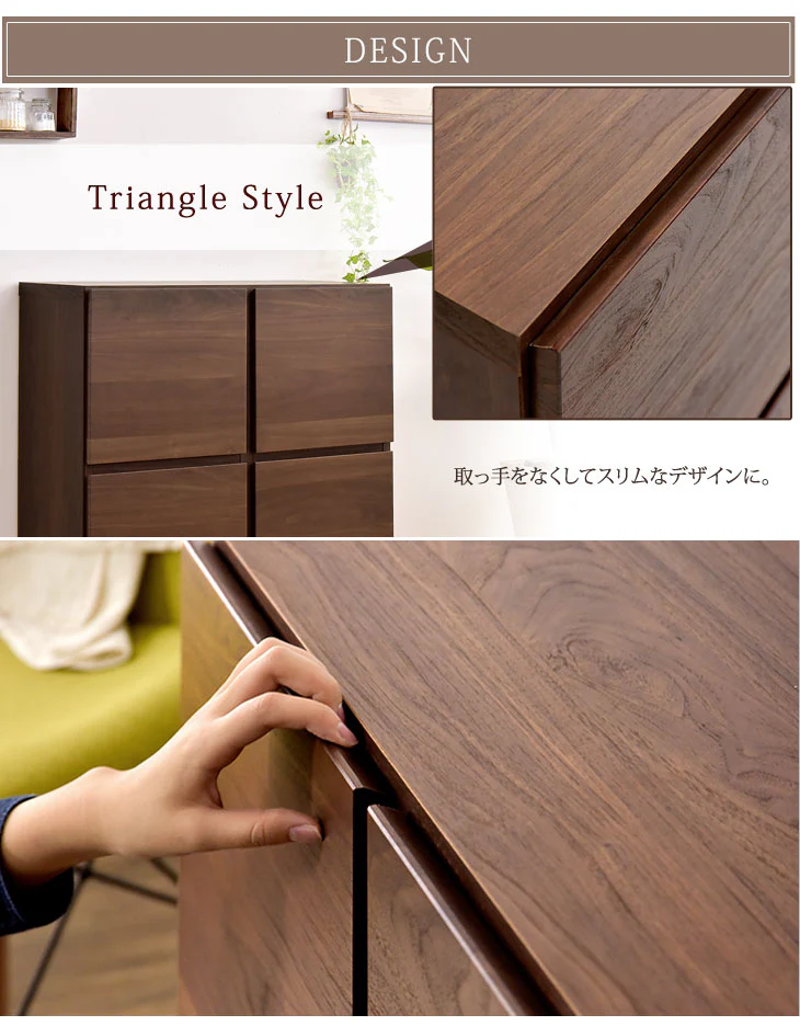 幅73㎝ 2列3段 キャビネット チェスト 国産 完成品 木製 本棚 大川家具 収納 キッチン【超大型商品】〔24900017〕 - Image 11