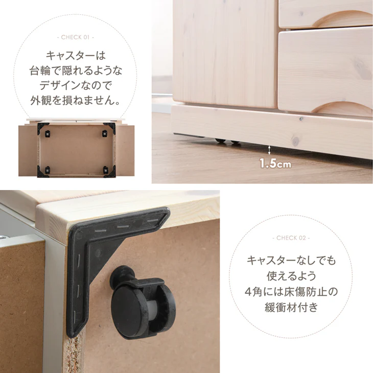 ［幅90］キッチンカウンター テーブル キャスター付き 日本製 大川家具 完成品 【超大型商品】〔24900061〕 - Image 16