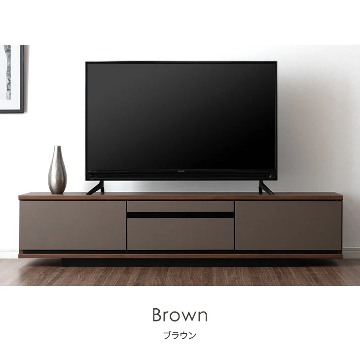 テレビ台 150cm 完成品 日本製 ロータイプ 木目調 レザー調 収納棚【超大型商品】〔24900076〕 - Image 12