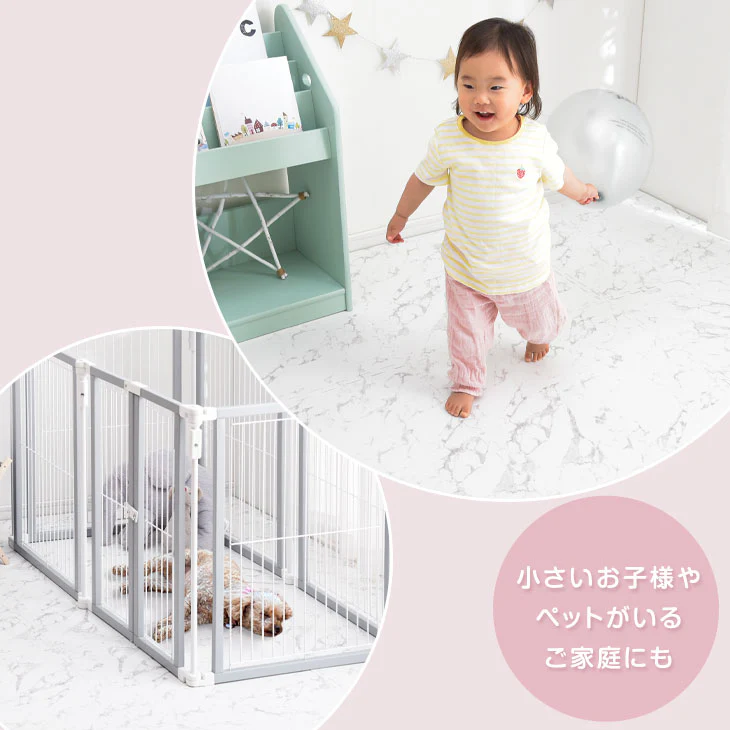 ［3畳］ 大理石調ジョイントマット 16枚 大判59cm 安全 防音 抗菌 防臭 洗える 床暖房対応〔31800014〕 - Image 12