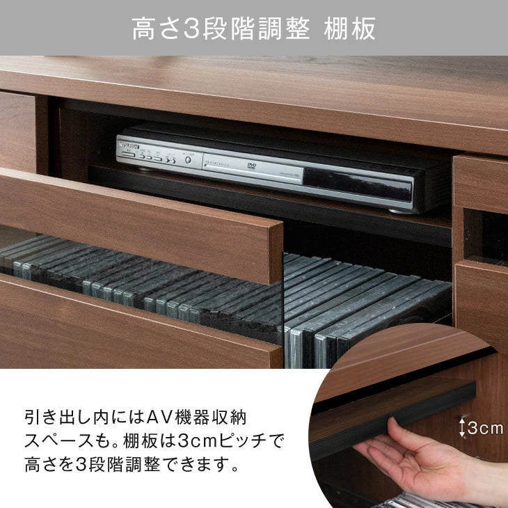 ［幅240cm］テレビ台 完成品 国産 コンセント付 引出し収納 大川家具 木製 テレビボード【超大型商品】〔33010079〕 - Image 11