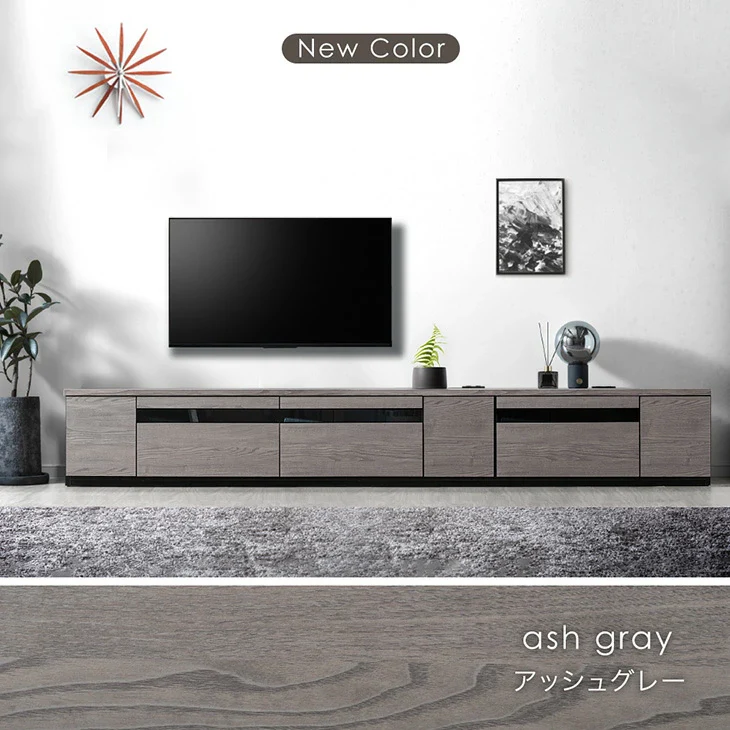 ［幅270cm］テレビ台 完成品 国産 コンセント付 引出し収納 大川家具 木製 テレビボード【超大型商品】〔33010080〕 - Image 3
