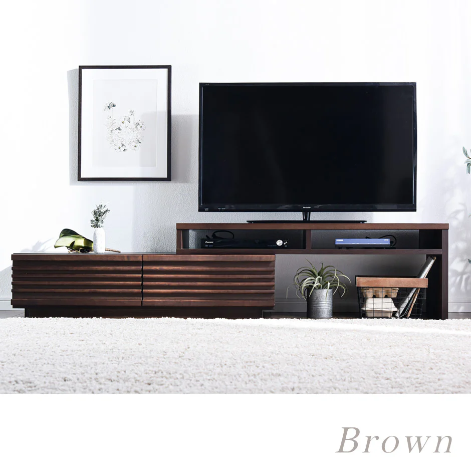［幅110-210cm］テレビ台 国産 完成品 アルダー無垢 伸縮式 *ダリア-TG*〔38700023〕 - Image 20