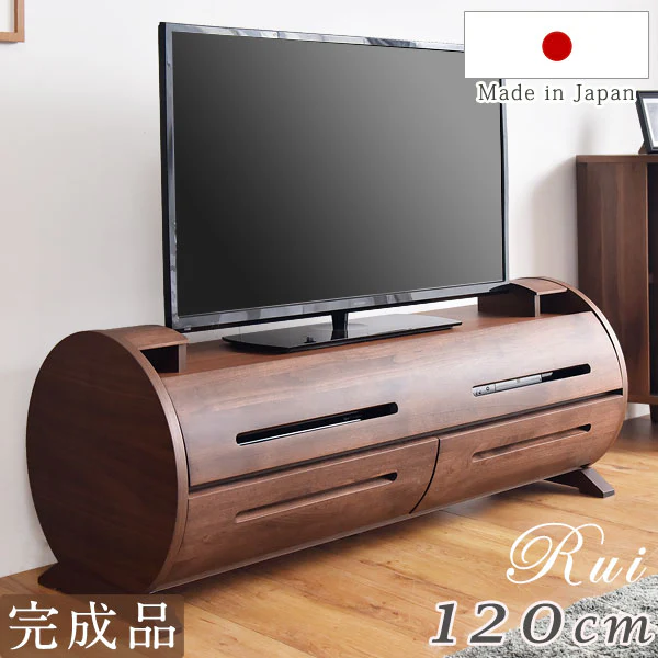 ［幅120］大川家具 テレビ台 完成品 収納 国産 アルダー 無垢材 木製 日本製 北欧 おしゃれ テレビボード【超大型商品】〔39600006〕 - Image 2