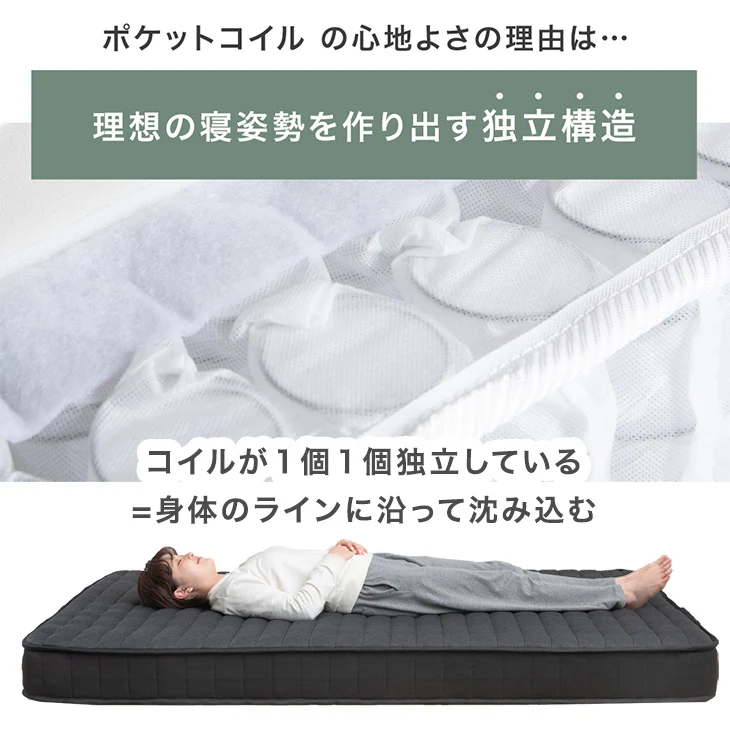 [シングル] スマホで操作OK 電動ベッド 2モーター ポケットコイルマットレス付き USBポート リクライニング 無段階調節 介護用ベッド【超大型商品】〔41900042〕 - Image 16