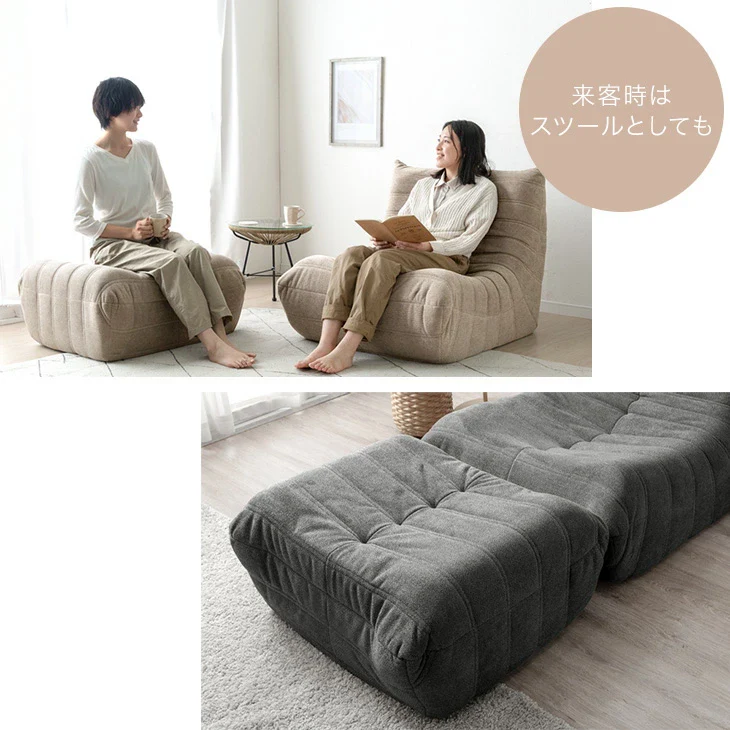 オットマン 単品 デザイナーズ 圧縮 コンパクト フロアクッション〔42500141〕 - Image 5