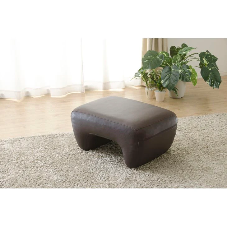 日本製 オットマン スツール ブラウン オットマン レザー 足置き 1人掛け 北欧 おしゃれ sofa モダン ミッドセンチュリー シンプル リビング ソファ オットマン 国産 - Image 3
