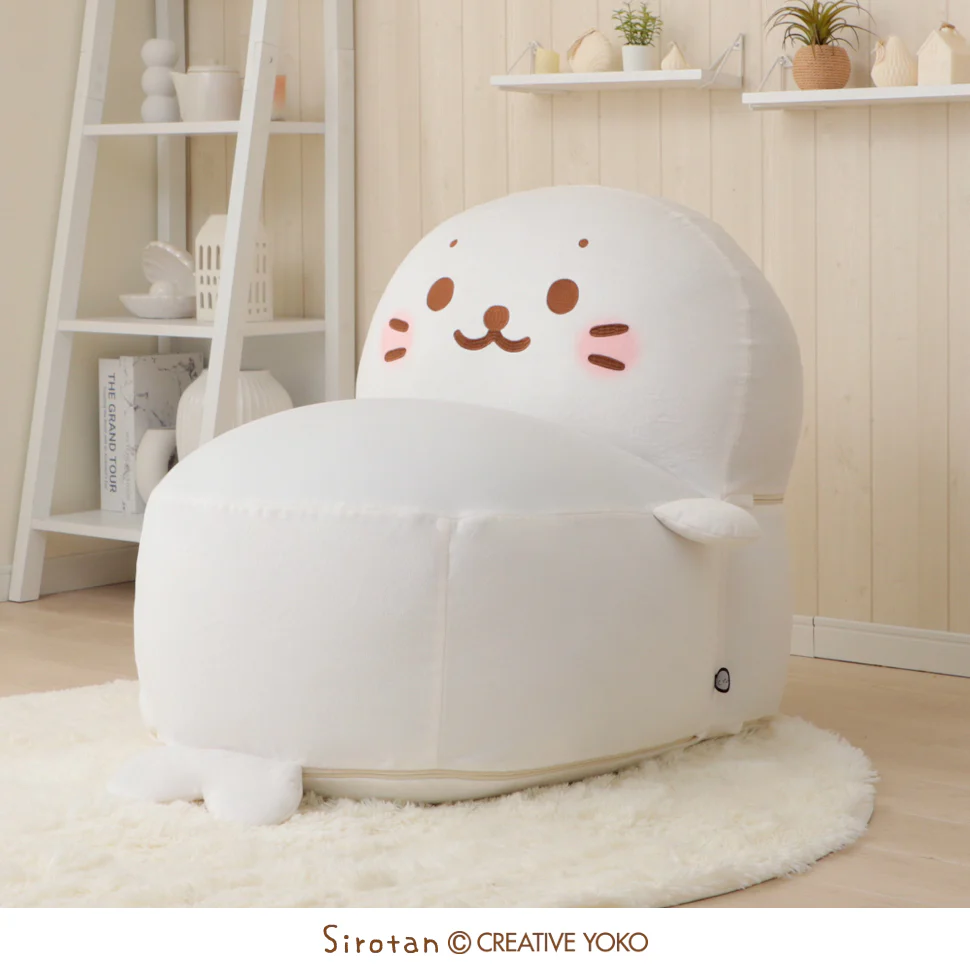 1人掛け しろたんビーズソファ 日本製 ビーズクッション〔44180004〕 - Image 16