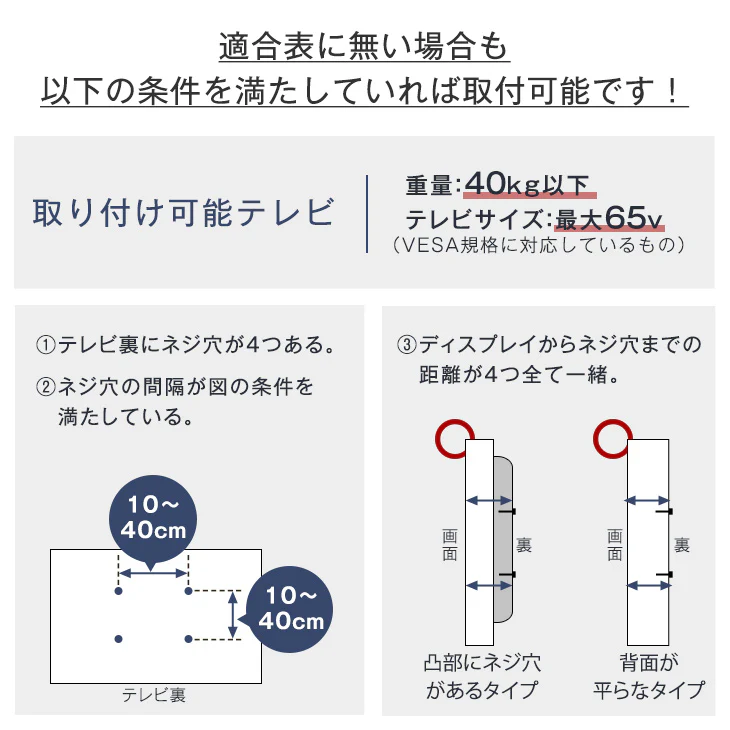 [32～65インチ対応] 新提案！ハイタイプ 上下/左右首振 つっぱり式 テレビスタンド 首振り テレビラック テレビ台 壁寄せテレビスタンド〔45400074〕 - Image 21