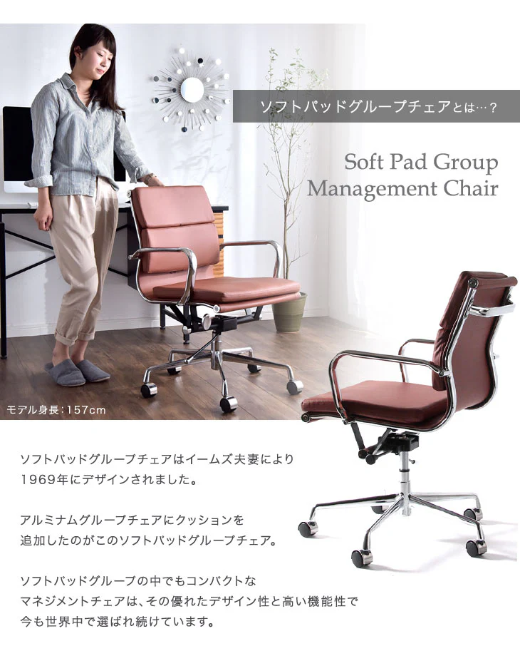 イームズソフトパッドマネジメントチェア オフィスチェア デスクチェア ワークチェア リプロダクト *Eams Soft Pad Group Management Chair*〔47800004〕 - Image 5