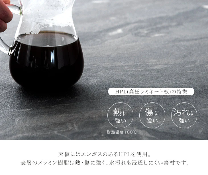 [幅160cm] 大理石調 ダイニングテーブル 単品 4人掛け マーブル柄【超大型商品】〔49100021〕 - Image 7