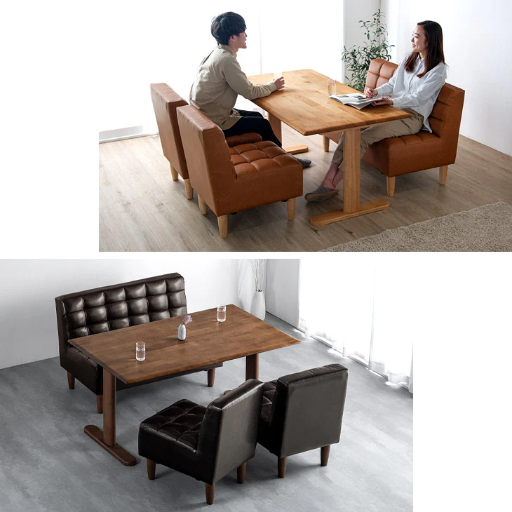 [140×80] ダイニングテーブル 単品 天然木 モダンダイニング 食卓テーブル アルダー【超大型商品】〔49100031〕 - Image 4