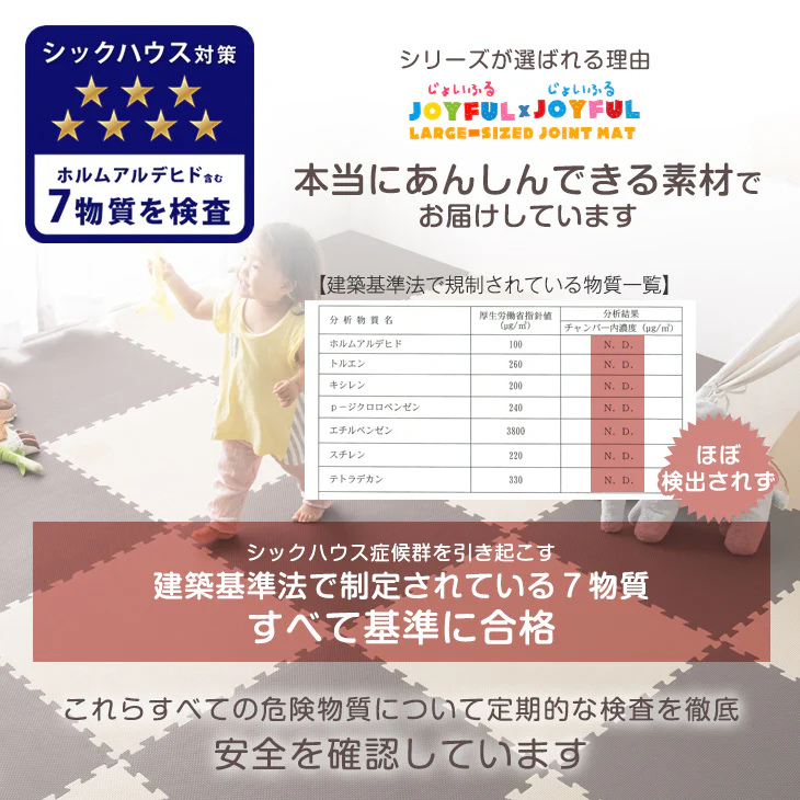 ［6畳］防炎 ジョイントマット 32枚 厚み20mm 大判59cm 床暖房対応 サイドパーツ付〔49400006〕 - Image 8