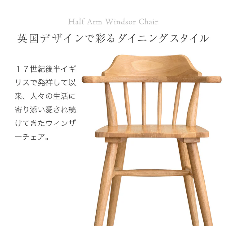 ［単脚］ダイニングチェア 肘付き ダイニング チェア アームチェア 木製 単品〔49600186〕 - Image 5