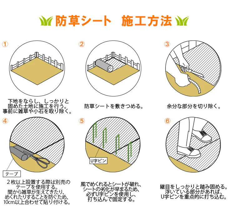 [1×10m] 防草シート 人工芝 雑草防止 草よけ ガーデニング  〔50900062〕 - Image 11