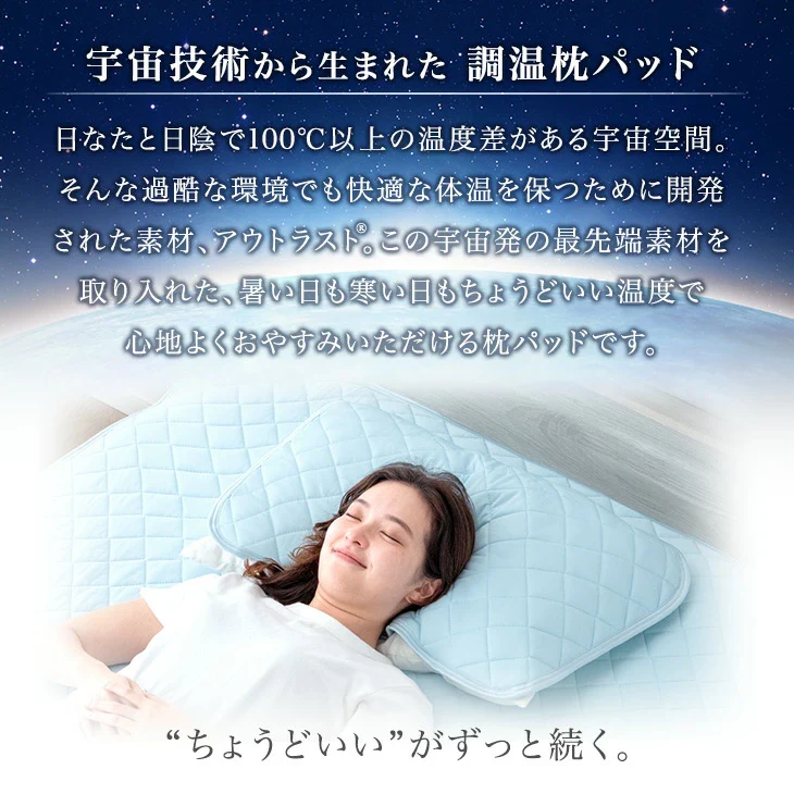 アウトラスト 枕パッド 2枚組 接触冷感 洗える 防ダニ 抗菌 防臭 枕カバー〔61140149〕 - Image 3