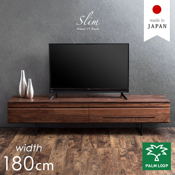 [幅180] ウォールナット無垢材 国産 完成品 テレビ台  【超大型商品】 〔62500005〕 - Image 2