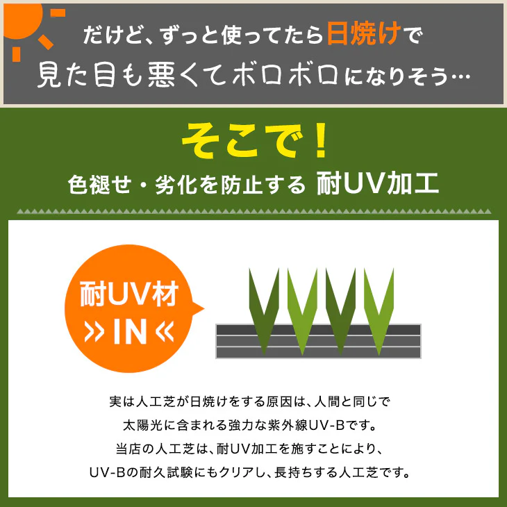 超ふかふか！ 芝丈50mm 防草人工芝 1m×10m 高密度44万本/m2 u字ピン24本 高耐久 防草機能付き〔66700036〕 - Image 14