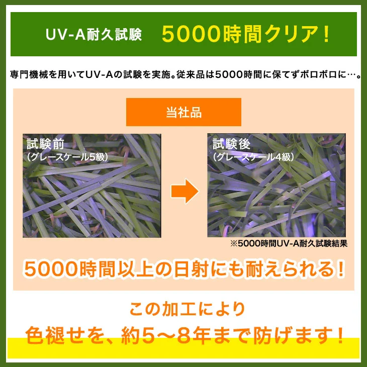 ［1×10m］新開発 水はけ4倍 防草機能付き 人工芝 芝丈20mm 高密度50万本/m2 リアル人工芝 ロール 人工芝マット u字ピン 24本 防草シート 一体型 ガーデン〔66700090〕 - Image 17