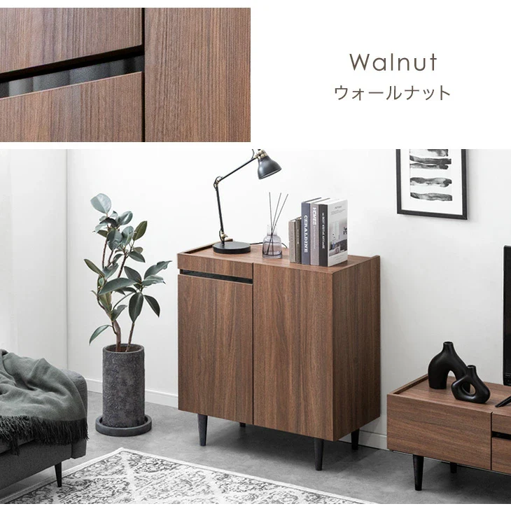 木目調 サイドボード 傷に強いメラミン天板 完成品 80cm キャビネット チェスト サイドチェスト【超大型商品】〔71050009a〕 - Image 16