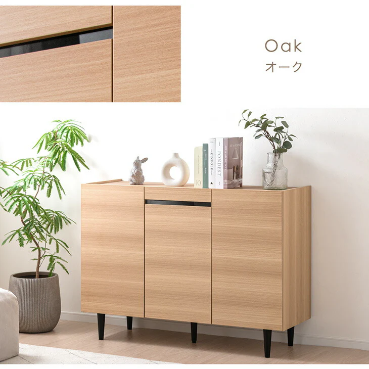 [幅120cm] キャビネット 完成品 扉付き 脚付 リビング収納 サイドボード 北欧 【超大型商品】〔71050015a〕 - Image 15