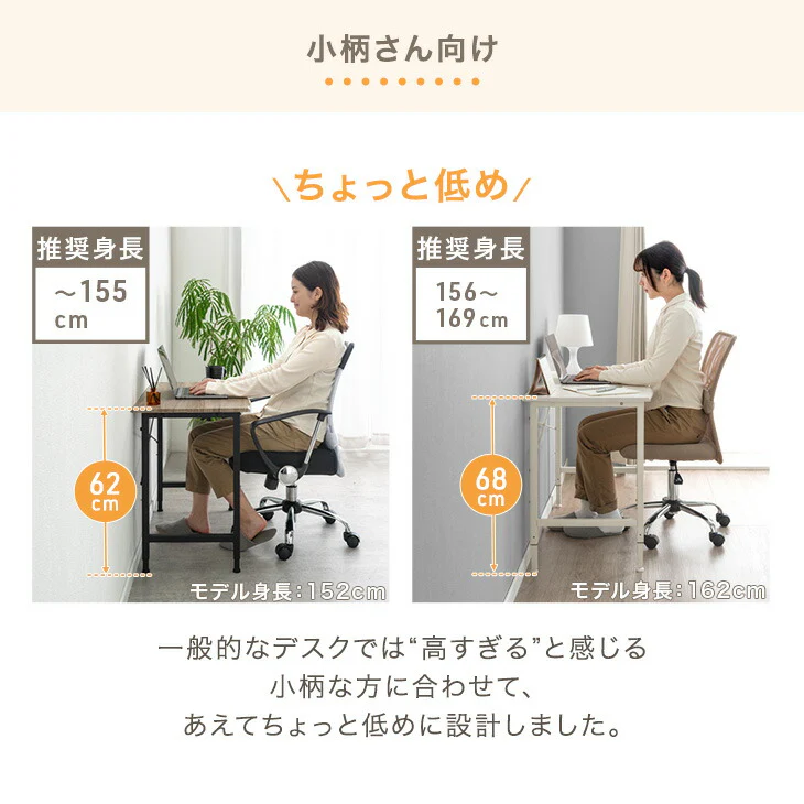 ［幅120］デスク 高さ調節3段階 木製 奥行60 昇降テーブル オフィスデスク 〔72600090〕 - Image 7