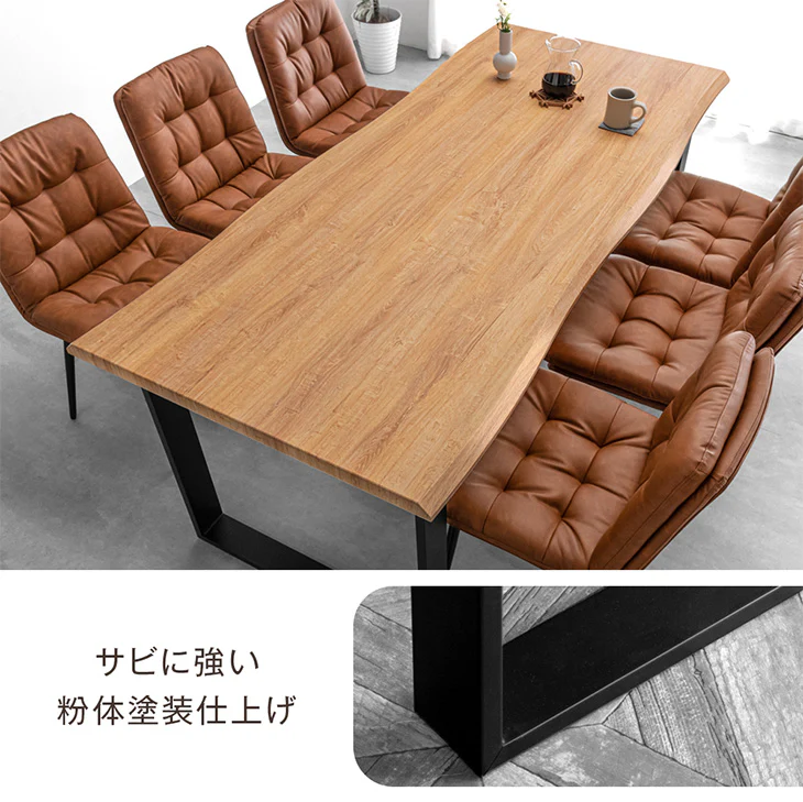 ［幅180］ダイニングテーブルセット 7点セット 6人掛け 長方形 天然木 ダイニングチェアセット【超大型商品】〔72610006〕 - Image 9