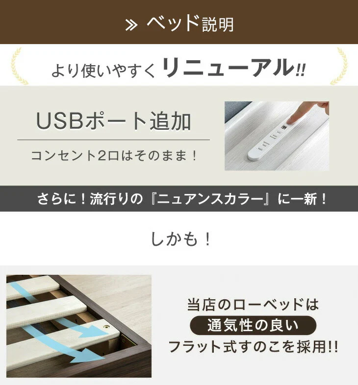 [セミダブル] 連結ベッド マットレス付き 2口コンセント付き宮棚 ポケットコイルマットレス 木製〔73400046〕 - Image 4
