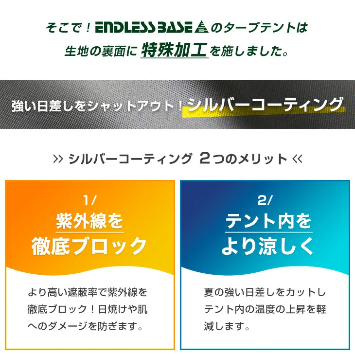 ［3×6m］サイドシート3枚付 ワンタッチ タープテント おもり6個セット 大型 2段階調節 収納ケース UVカット 日よけ 耐水〔74100101〕 - Image 7