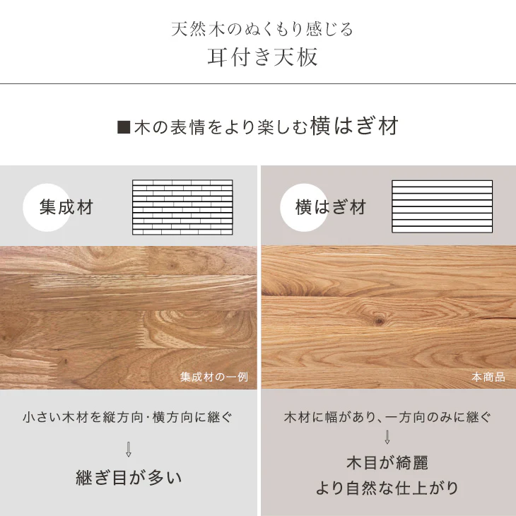 幅135cm センターテーブル 天然木 オーク ローテーブル リビング モダン〔74800023〕 - Image 6