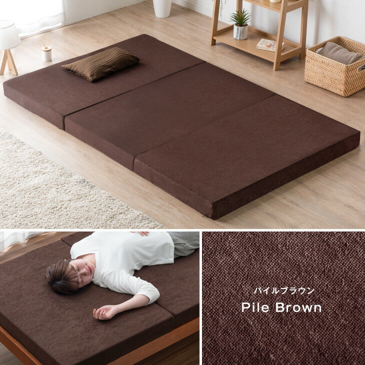 [ダブル] 新技術 三つ折り 厚み10cm ボンネルコイル マットレス 床敷きOK 圧縮梱包 スプリング 敷布団〔77500011〕 - Image 17